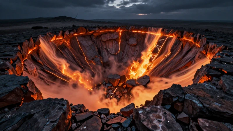 Impacto meteórico: destrucción vibrante y cinematográfica