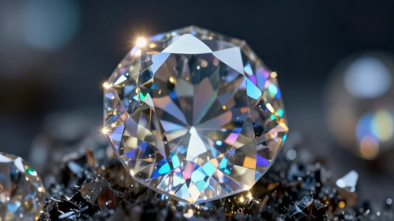 Detalle brillante de diamante con luz dramática