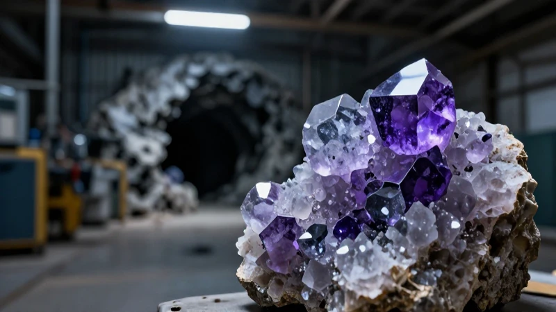 Cristales de fluorita en primer plano dramático