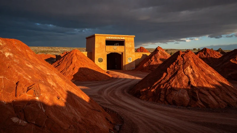 Impresionante mina de cobre al atardecer