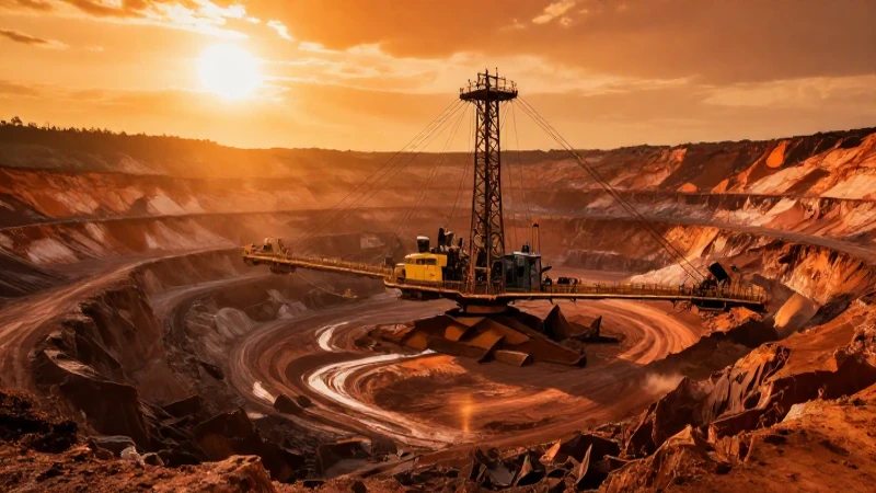 Impresionante mina de cobre con luz dramática