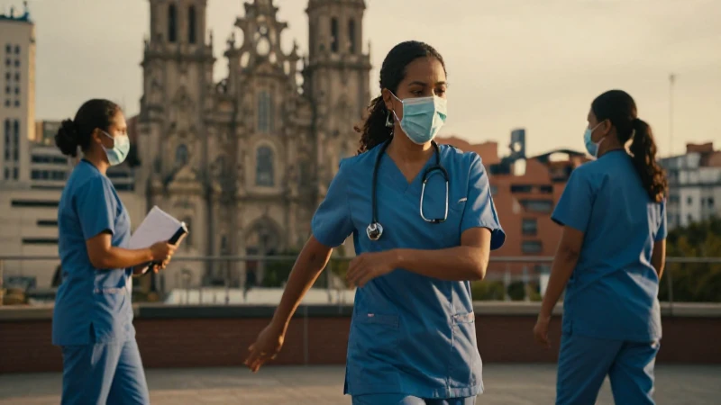 Imagen impactante del personal médico en Santiago