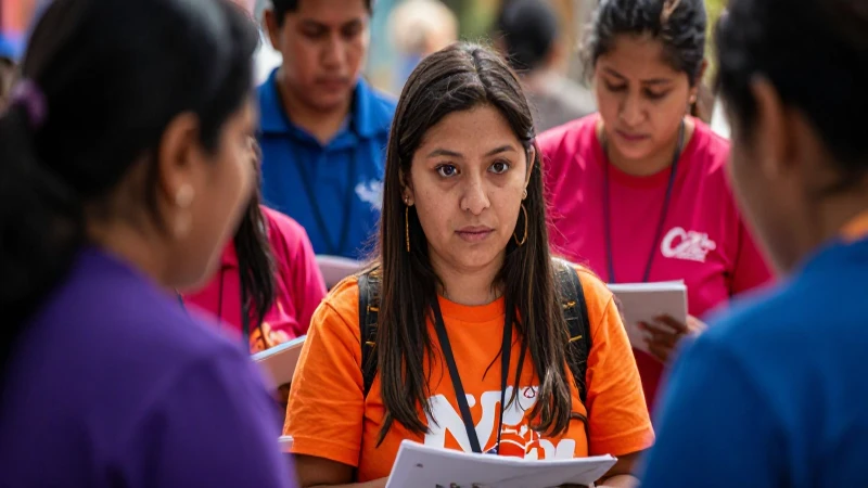 Voluntarios en Santiago: colores vivos y profesionalismo