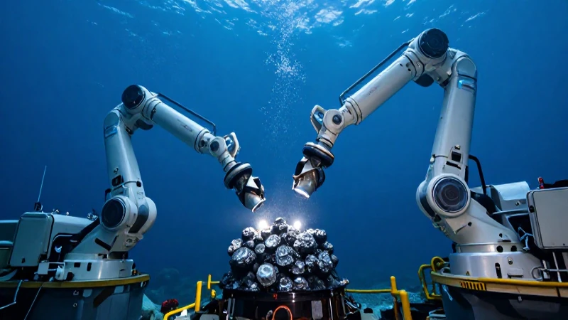 Robots cosechan níquel en el fondo marino