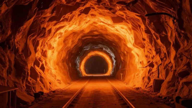 Impresionante mina: naranja, nítida y fotorealista