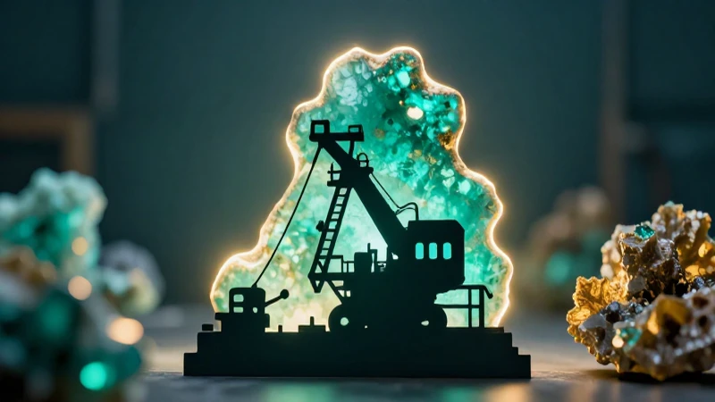 Minerales impactantes en una imagen cinematográfica
