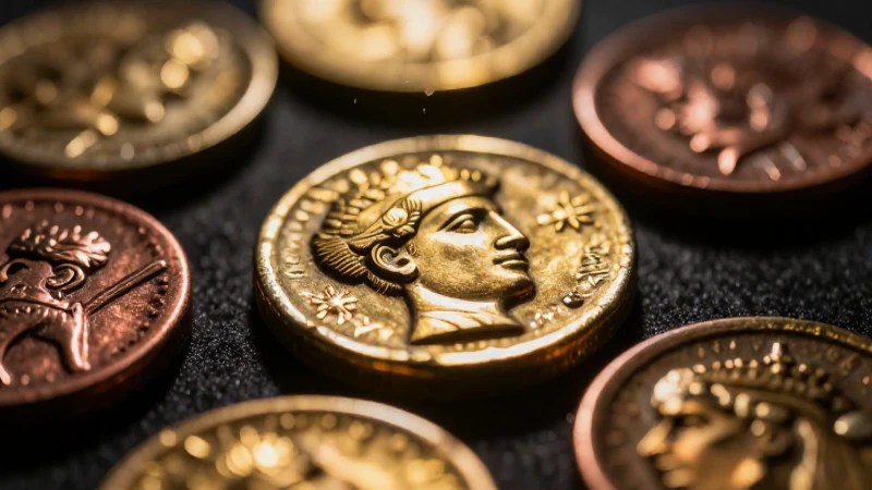 Monedas sirias antiguas resaltadas con detalle