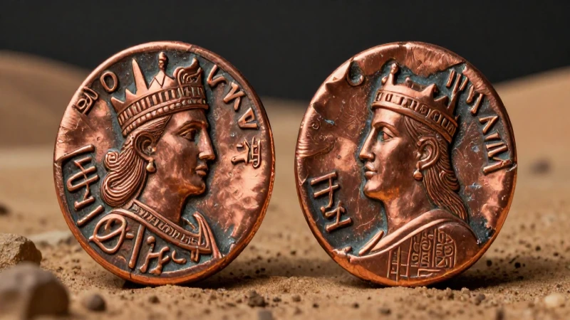 Monedas sirias antiguas en foto realista detallada
