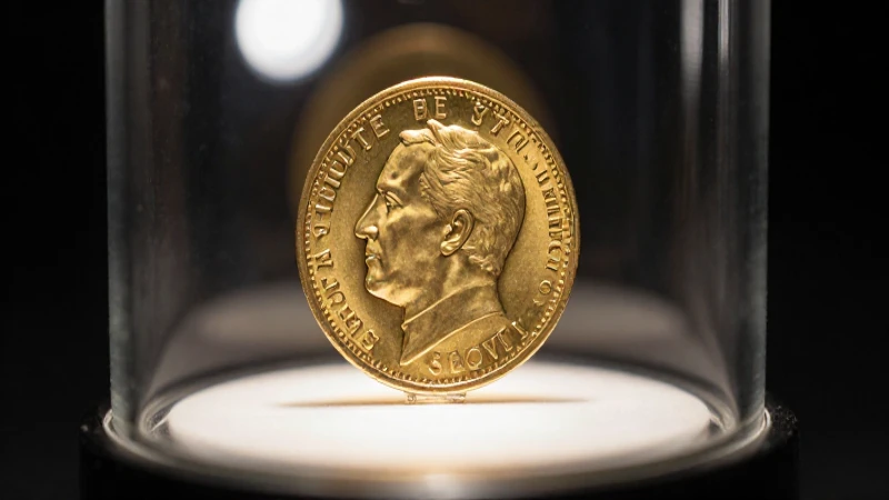 Moneda suiza dorada resaltada en detalle