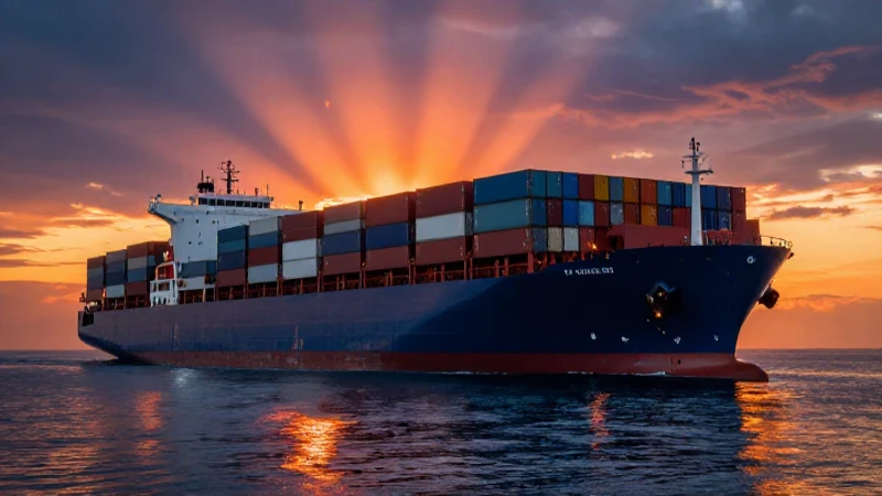 Movimiento portuario: Ranking de puertos en Sudamérica 2025 5 Impresionante buque carguero al atardecer