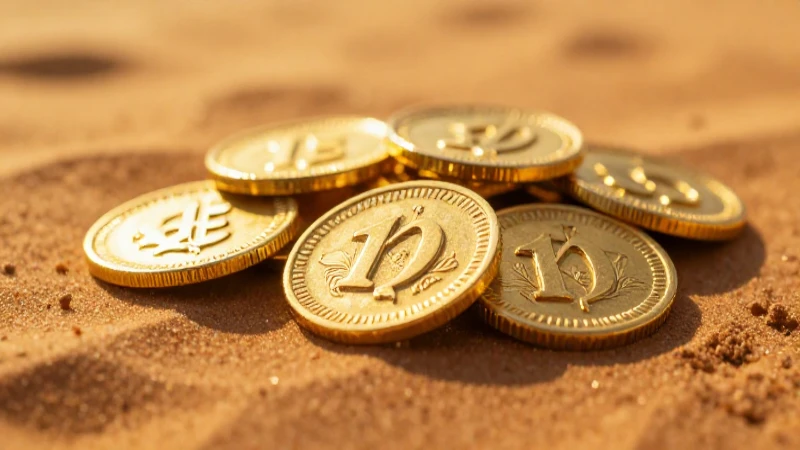 Monedas antiguas doradas resplandecen intensamente