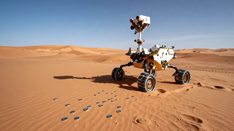 Rover en el desierto con gran detalle