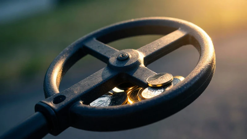 Monedas doradas reveladas en primer plano