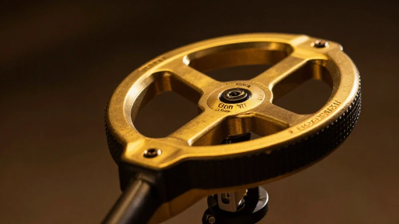 Detector de oro con iluminación dramática y enfoque nítido