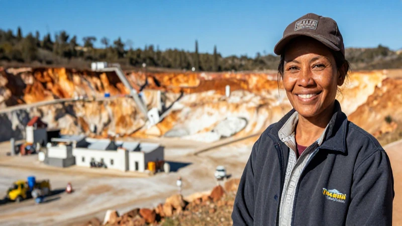 La Minera Media Luna apoya a emprendedores en Guerrero 3 Paisaje vibrante con minería y negocio sonriente