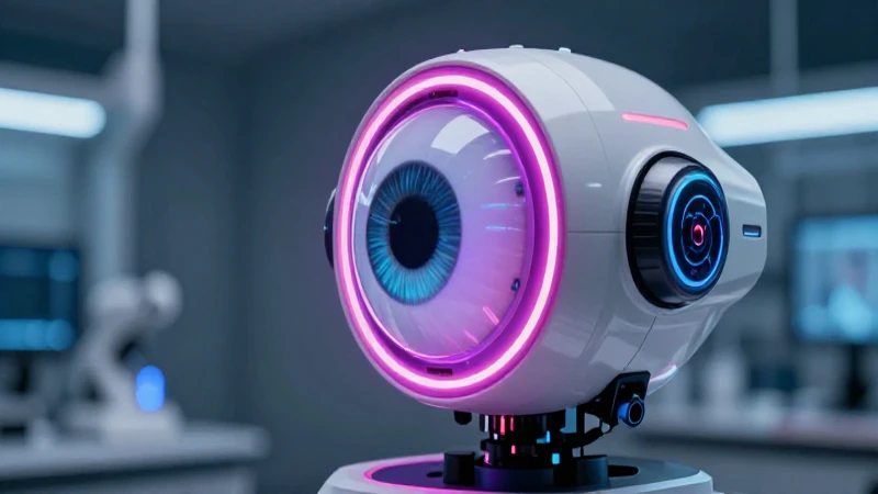 Conoces el innovador ojo robótico que usa energía solar 5 Ojo robótico futurista en laboratorio brillante