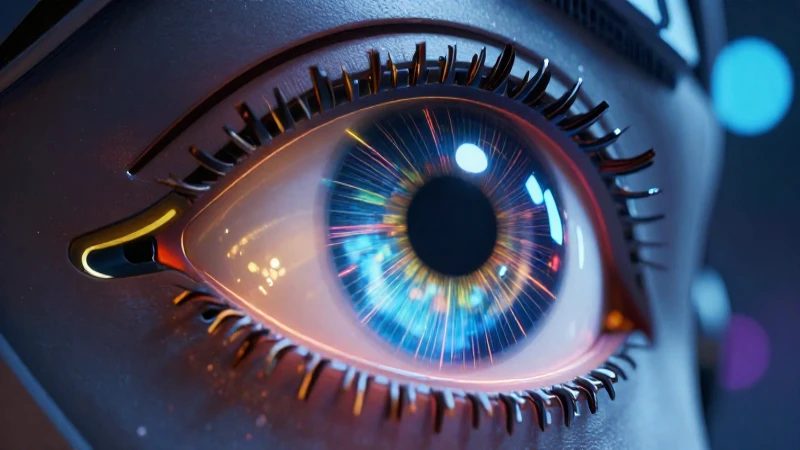 Conoces el innovador ojo robótico que usa energía solar 6 Ojo robótico futurista con iluminación dramática e hiperrealismo