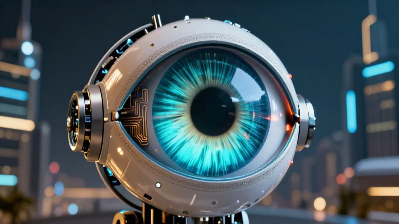 Conoces el innovador ojo robótico que usa energía solar 4 Ojo robótico solar en ciudad futurista