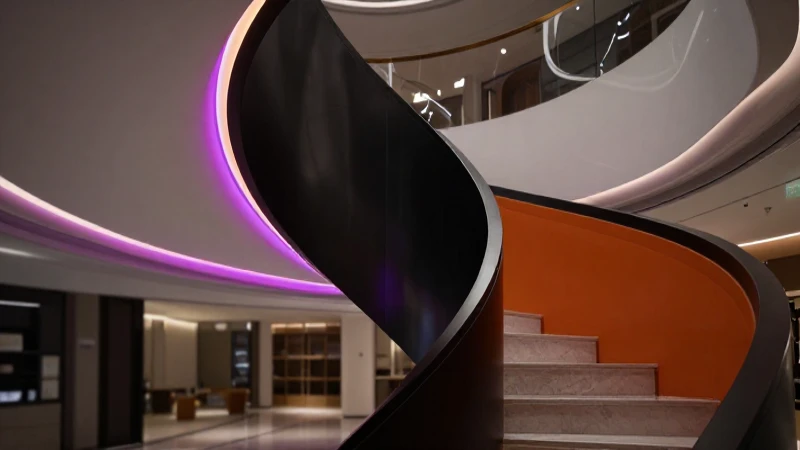 Diseño moderno y elegante con iluminación vibrante