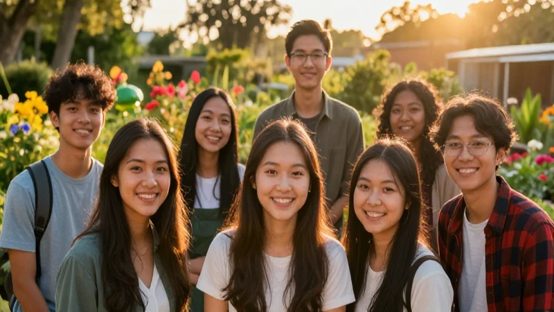 Cómo fortalece Orla Camino Rojo el tejido social comunitario 5 Iluminación cálida captura comunidad estudiantil sonriente