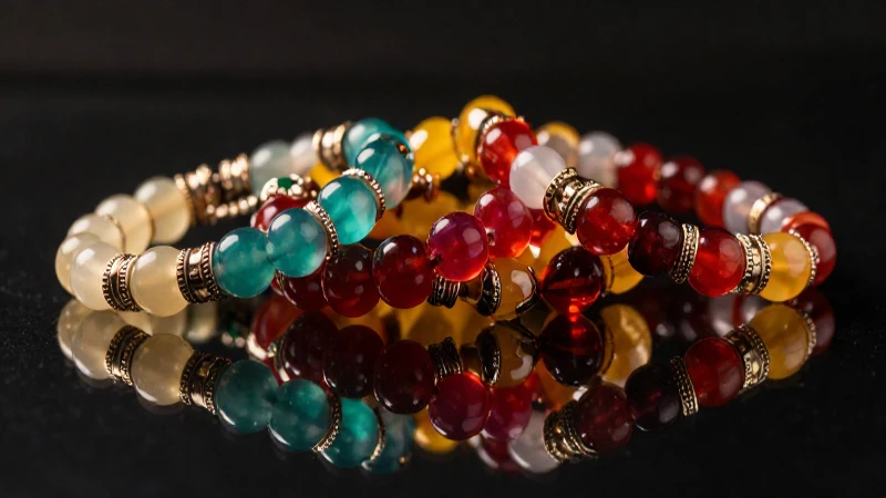Pulseras vibrantes resaltan con iluminación cinematográfica