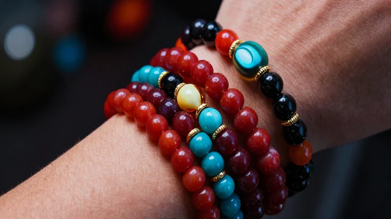 Pulseras apiladas resaltan en imagen llamativa