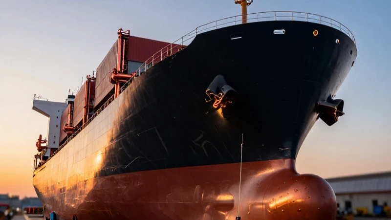 Constructor naval: casco enorme, cobre en el atardecer