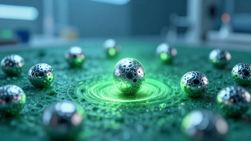 Nanopartículas plateadas en laboratorio futurista