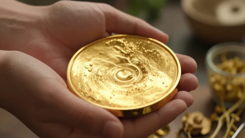 Oro reluce en manos con detalle profesional
