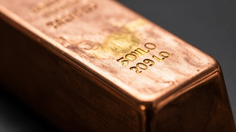Cobre brillante transformado en oro hiperrealista