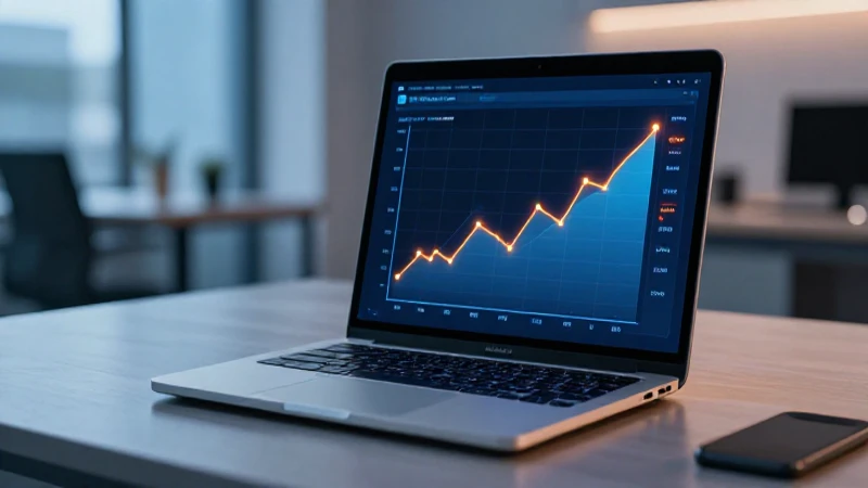 Laptop elegante con gráfico llamativo y moderno