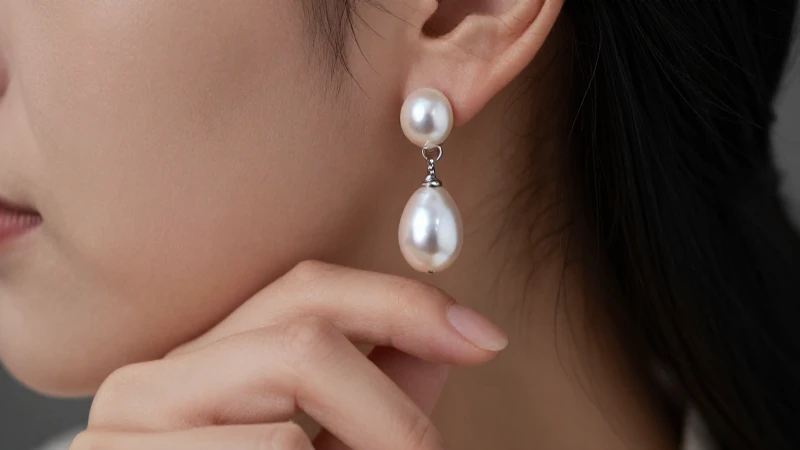 Pendientes de perlas, lujo y elegancia