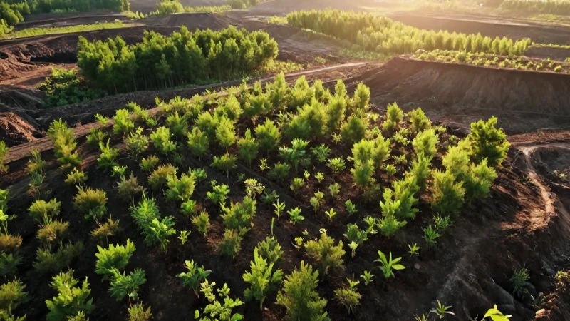 Peñoles y Fresnillo plc implementan reforestación en minas 6 Renacimiento natural en la mina bajo luz dorada