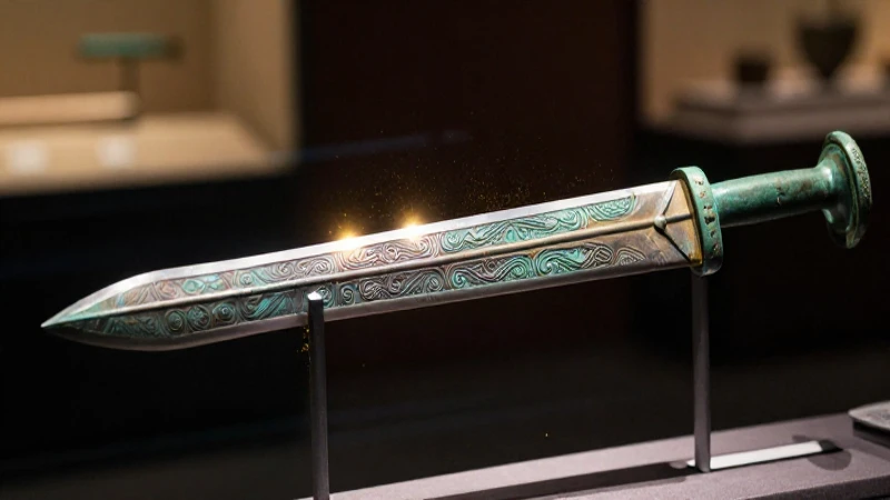 Espada persa antigua en primer plano, vibrante