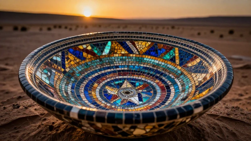 Hallaron un cuenco mosaico antiguo en Oriente Medio