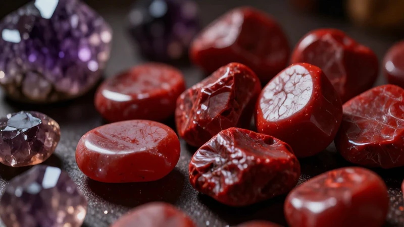 Piedras y amatistas en ritual lujoso