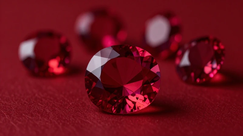 Rubíes rojos destacan en fotografía profesional vibrante
