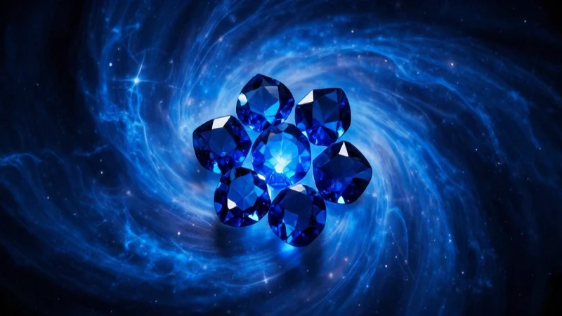 Piedras azules: El mundo de las piedras del cielo 7 Gemas azules resplandecen en nebulosa cósmica