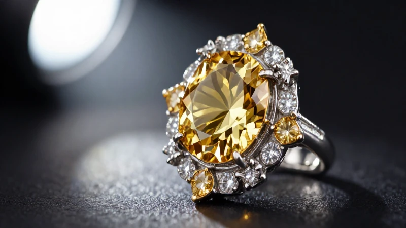Joyas brillantes con iluminación dramática y enfoque selectivo