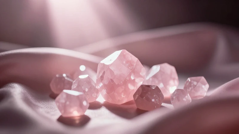 Cuarzo rosa en seda: belleza dramática y cálida