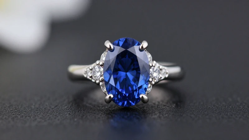 Anillo de circonio brillante, fotografía profesional