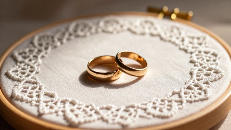 Alianzas bordadas: elegancia romántica casera