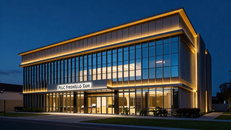 Plata Fresnillo: oficina moderna, elegante y dorada