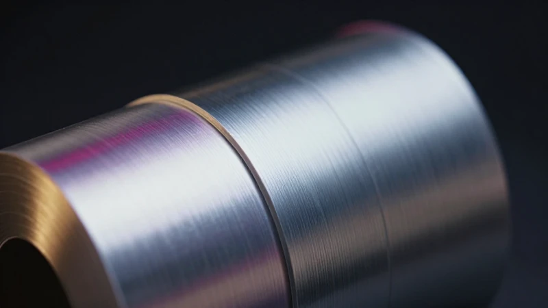 Rollo de níquel brillante en detalle profesional