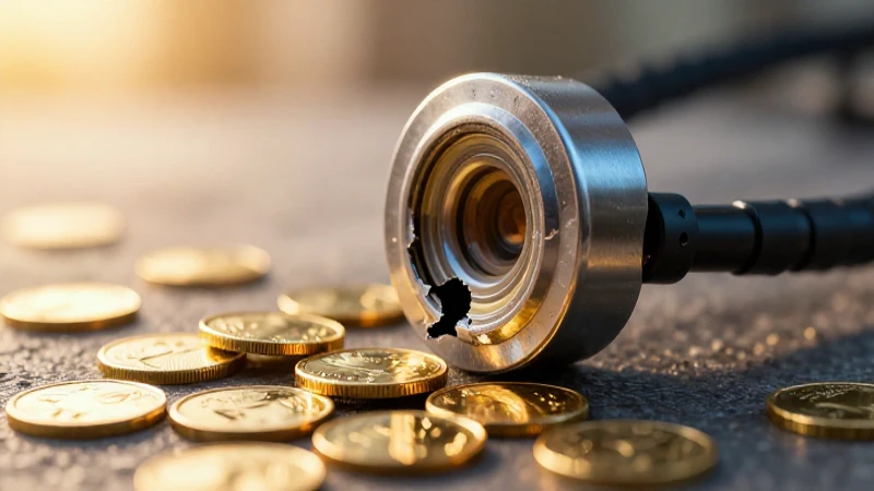 Sensores rotos y monedas doradas en primer plano