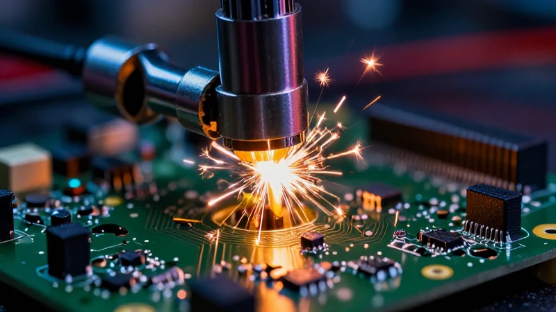 Chispeante circuito roto en primer plano dramático