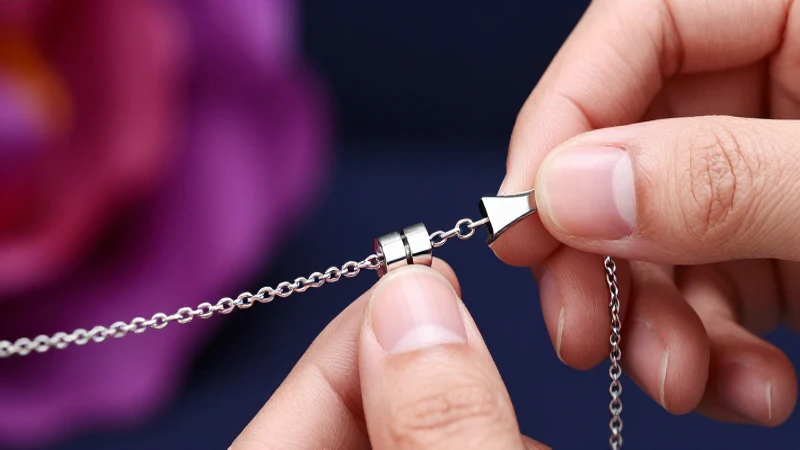 Limpieza brillante de cadena de plata