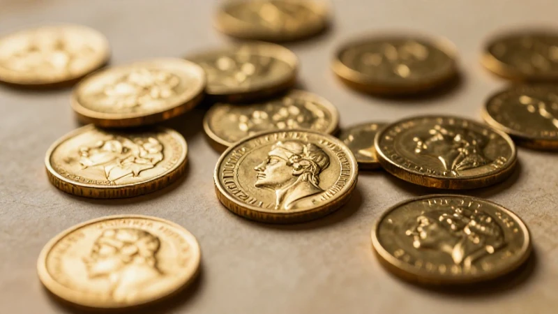 Monedas doradas en pergamino antiguo capturan atención