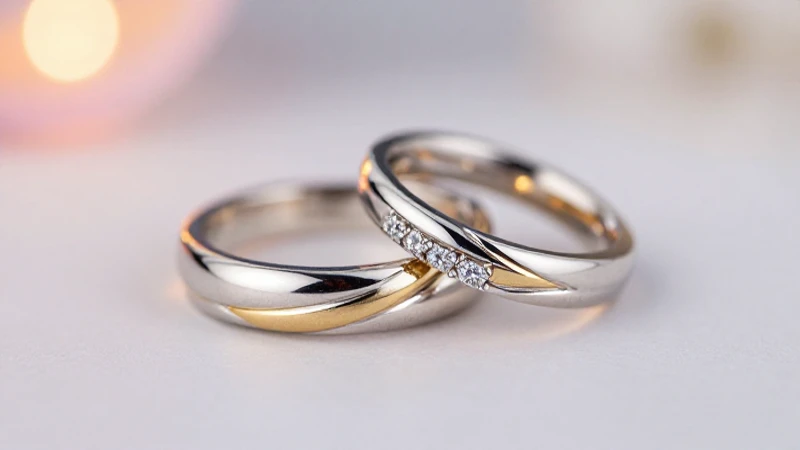 Anillos brillantes en fotografía elegante y estilizada