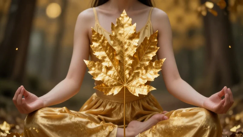 Hoja dorada: meditación elegante y luminosa